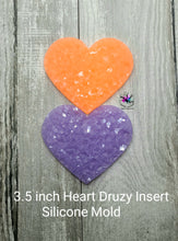 Load image into Gallery viewer, 3.5 inch Heart Druzy Insert Silicone Mold for Resin
