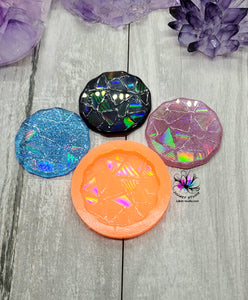 1.8 inch HOLO Round Agate Phone Grip Silicone Mold for Resin