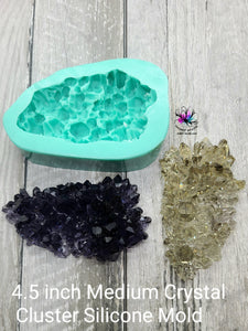 4.5 inch MEDIUM Crystal Cluster Silicone Mold for Resin