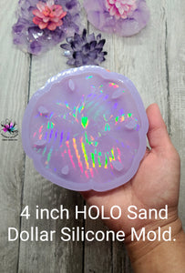4 inch HOLO Sand Dollar Silicone Mold for Resin