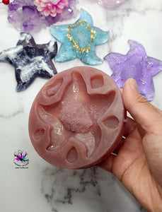 3.6 inch Druzy Starfish Silicone Mold for Resin