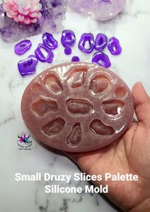 Small Druzy Slices Palette Silicone Mold for Resin casting