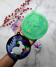 Load image into Gallery viewer, 4.5 inch HOLO Christmas Bauble BUNNY Silicone Mold for Resin
