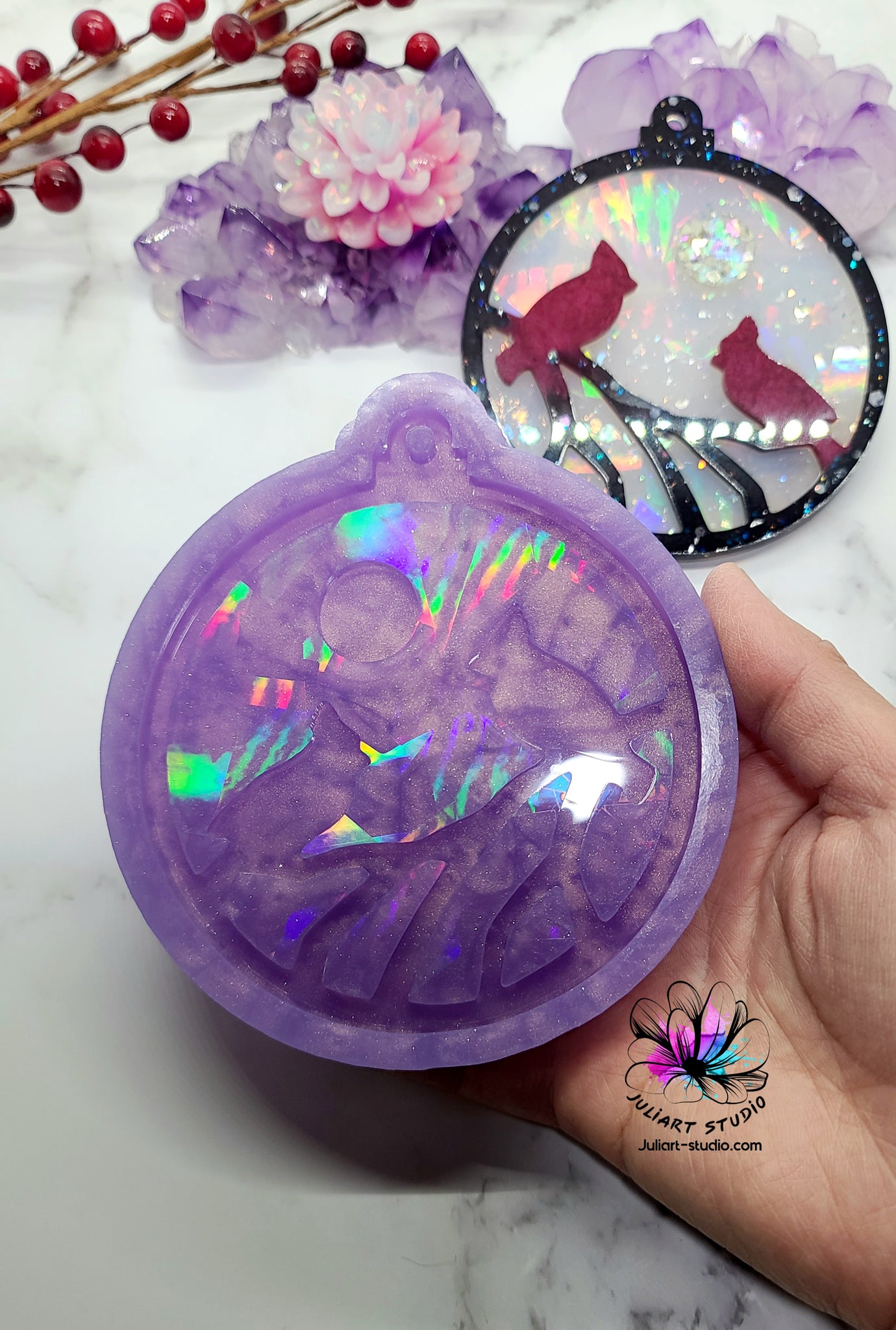 Holographic light bulb ornament silicone mold, resin mold, christmas m –  Easely Mixed Studio, LLC