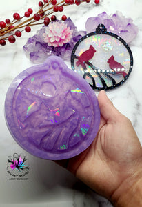 4.5 inch HOLO Christmas Bauble CARDINALS Silicone Mold for Resin