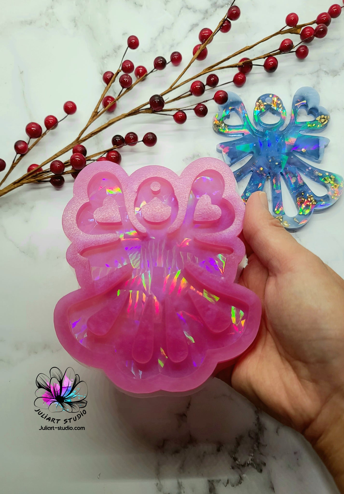 Holographic Christmas Tree Pendant Silicone Mold Ornaments Silicone Mould  Resin Casting Molds Christmas Crafts Supplies - AliExpress