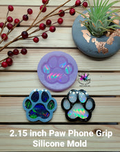 Load image into Gallery viewer, 2.15 inch HOLO Paw Phone Grip Silicone Mold for Resin
