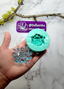 2.25 inch Large Crystal Rose Silicone Mold for Resin