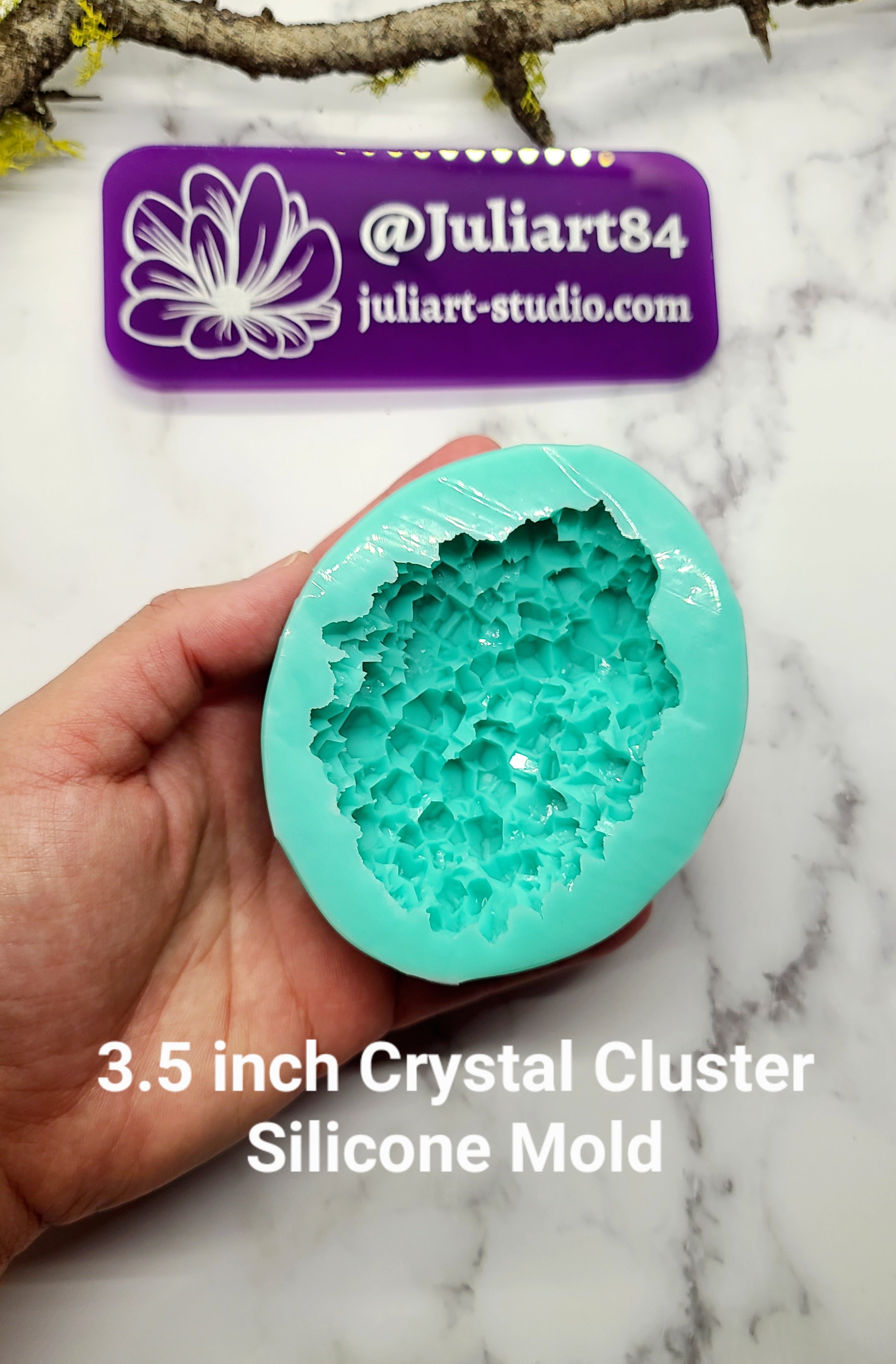 2.5 inch Crystal Cluster (#CC1) Silicone Mold for Resin – JuliArtStudio