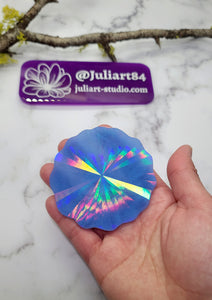 3 inch Round Agate HOLO Insert Silicone Mold for Resin