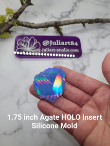 1.75 inch Agate HOLO Insert Silicone Mold for Resin