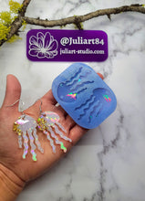 Load image into Gallery viewer, 2.25 inch HOLO Jellyfish Earrings (HE-Jel) Silicone Mold for Resin
