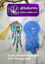 Load image into Gallery viewer, 5 inch HOLO Jellyfish Bookmark Silicone Mold for Resin
