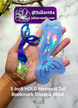 Load image into Gallery viewer, 5 inch HOLO Mermaid Tail Bookmark Silicone Mold for Resin
