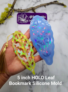 5 inch HOLO Leaf Bookmark Silicone Mold for Resin