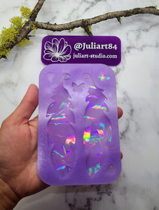 5 inch HOLO Feather Bookmark Palette Silicone Mold for Resin