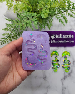 2.1 inch HOLO Snake Earrings Silicone Mold for Resin