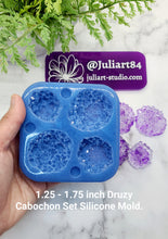 Load image into Gallery viewer, 1.25 - 1.75 inch Druzy Cabochon Set Silicone Mold for Resin casting
