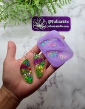Load image into Gallery viewer, 2.1 inch HOLO Fairy Wings Earrings Silicone Mold for Resin
