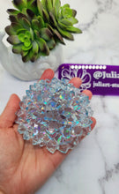 Load image into Gallery viewer, MADE BY ORDER: 4 inch Resin Dahlia Crystal Cluster in Icy Blue
