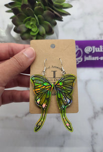 2.5 inch HOLO Luna Moth Wings Earrings Silicone Mold for Resin