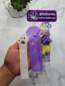 5 inch HOLO Paw Bookmark Silicone Mold for Resin