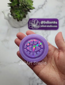 2 inch HOLO Evil Eye Phone Grip Silicone Mold for Resin