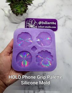 HOLO Phone Grip Palette Silicone Mold for Resin