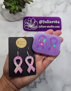 1.5 inch HOLO Ribbon Earrings Silicone Mold for Resin