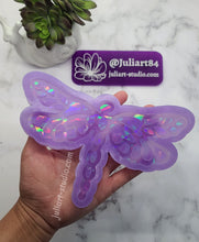 Load image into Gallery viewer, 6.75 inch HOLO LARGE Dragonfly Silicone Mold for Resin
