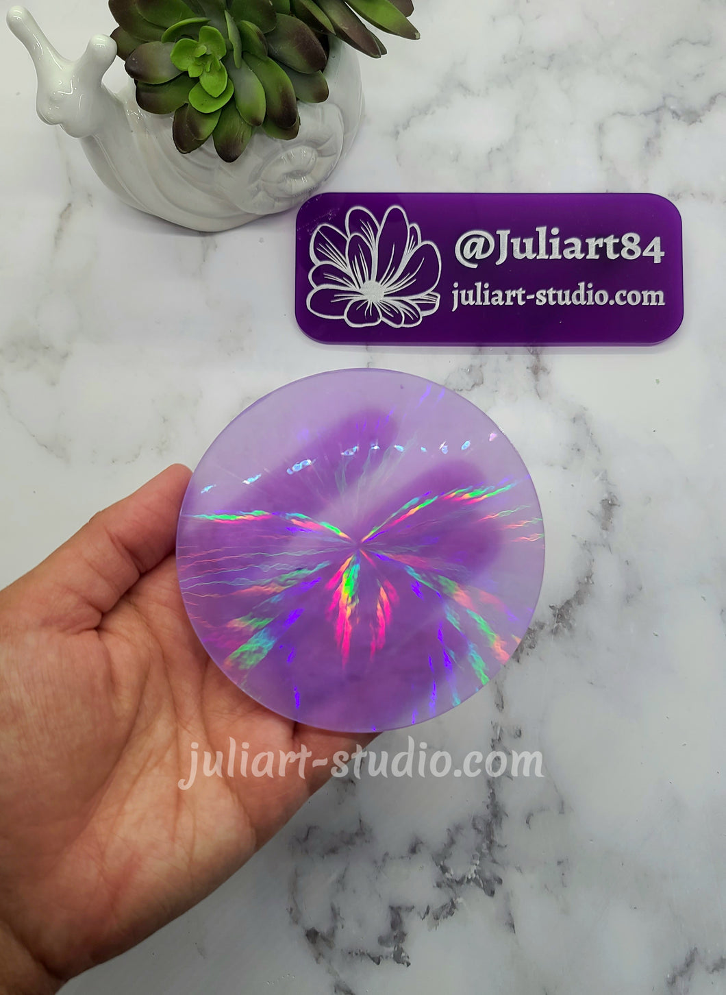 3.75 inch HOLO ROUND Insert Silicone Mold for Resin