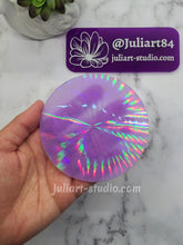 Load image into Gallery viewer, 3.75 inch HOLO ROUND Insert Silicone Mold for Resin
