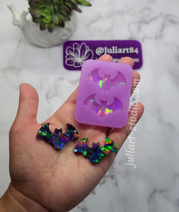 1.6 inch HOLO Bat Earrings Silicone Mold for Resin