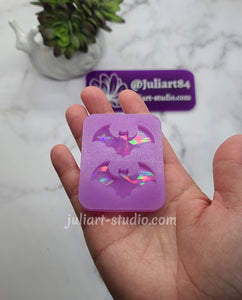 1.6 inch HOLO Bat Earrings Silicone Mold for Resin