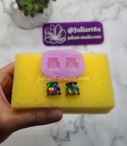 0.6 inch HOLO Cauldron Studs Silicone Mold for Resin