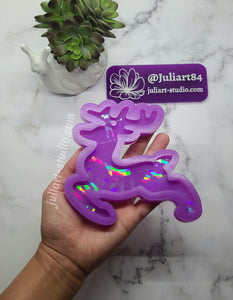 4.5 inch HOLO Reindeer Silicone Mold for Resin