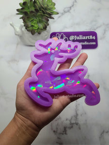 4.5 inch HOLO Reindeer Silicone Mold for Resin