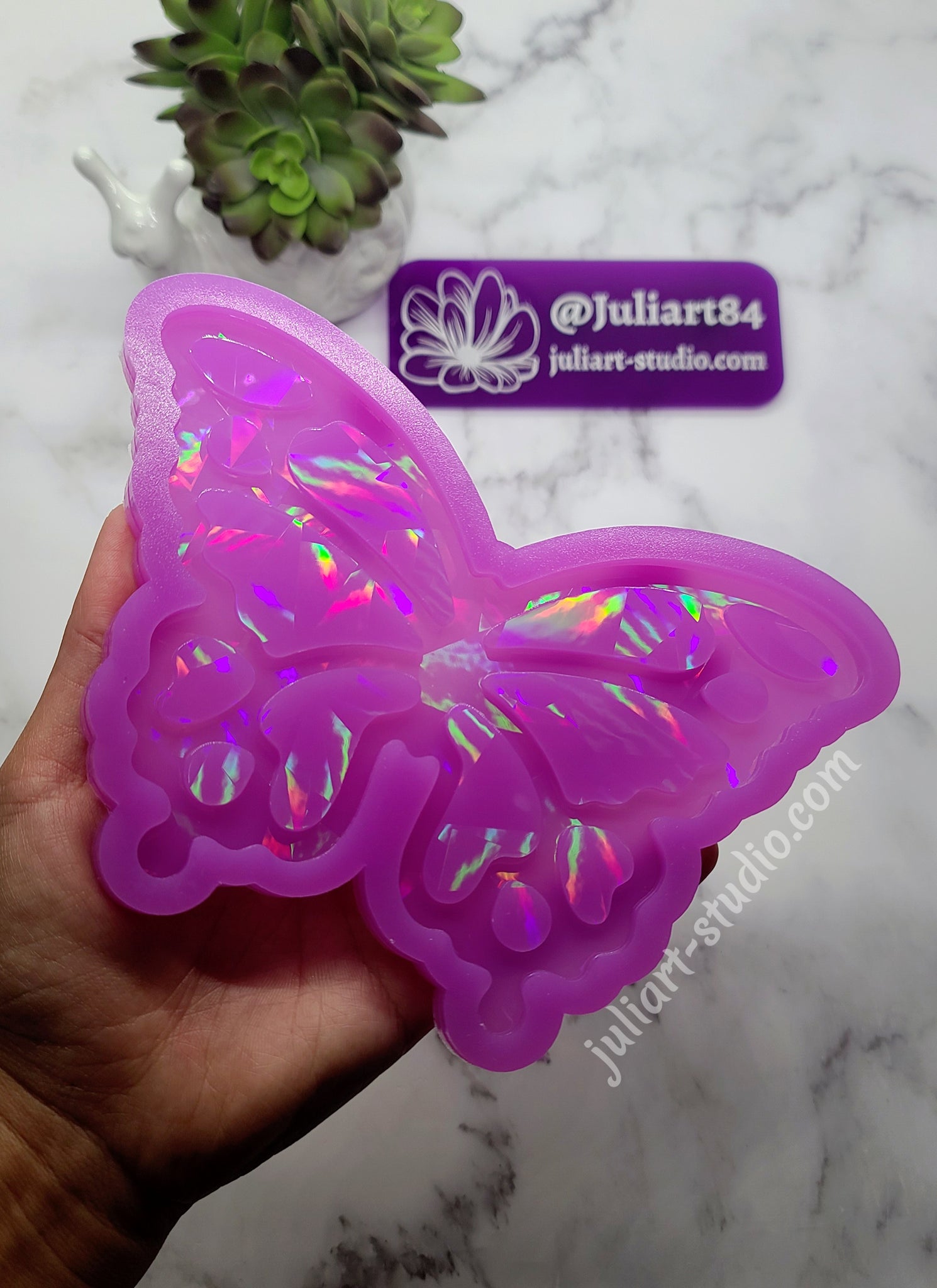 8.0x6.0x0.5 Butterfly Relief 1 Silicone Mold