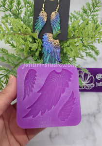 3D Angel Wings Jewelry Set Silicone Mold for Resin casting
