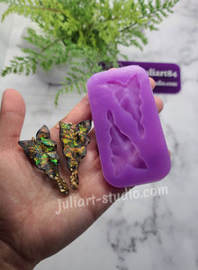 3D Long Leaf Earrings Silicone Mold for Resin casting