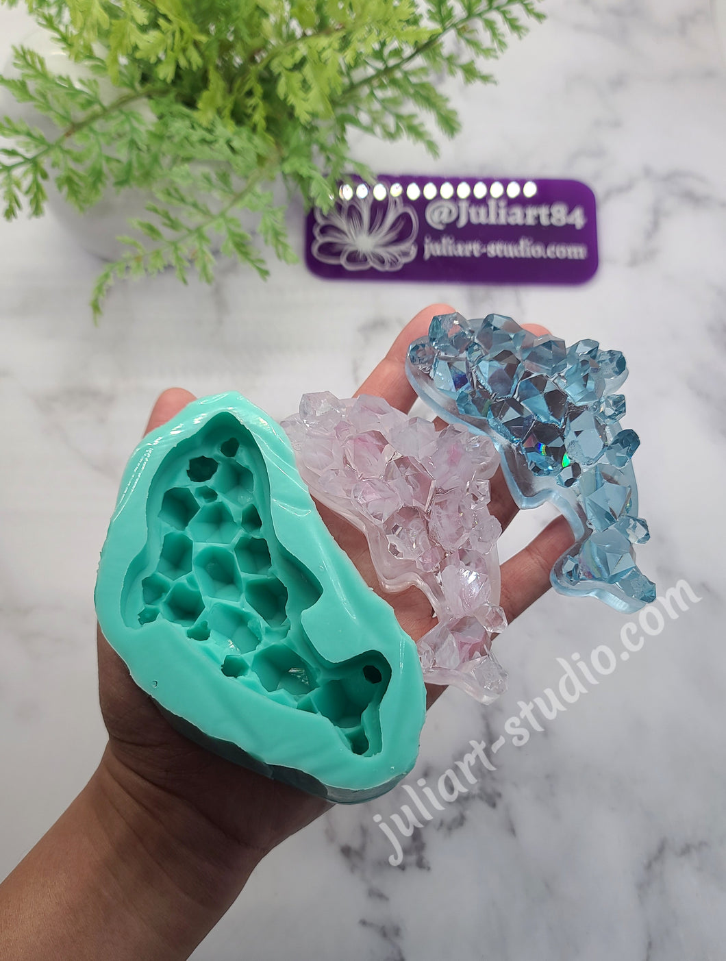 3.8 inch Crystal Dolphin Silicone Mold for Resin