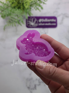 2 inch Druzy Bunny Silicone Mold for Resin
