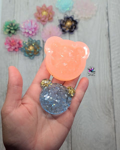 2 inch Bear Druzy Phone Grip Silicone Mold for Resin
