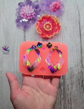 Load image into Gallery viewer, 2.25 inch HOLO Loop Earrings Silicone Mold for Resin
