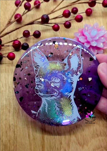 4 inch Chihuahua Coaster Silicone Mold for Resin casting