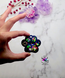 2.25 inch HOLO Paw Print (with hole) Silicone Mold for Resin