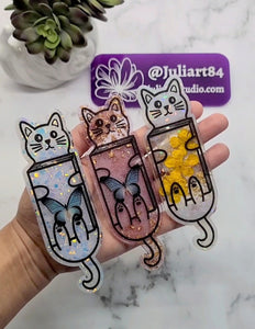 5 inch Kawaii Cat Bookmark Silicone Mold for Resin