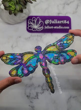 Load image into Gallery viewer, 6.75 inch HOLO LARGE Dragonfly Silicone Mold for Resin
