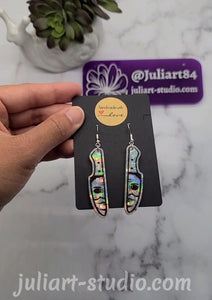2 inch HOLO Knife Earrings Silicone Mold for Resin