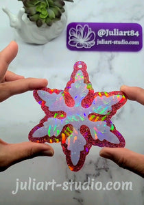 5 inch HOLO Snowflake Silicone Mold for Resin